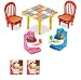 Fisher Price Loving Family Dollhouse Grand Furniture (2 Baby Booster Seats, Table)