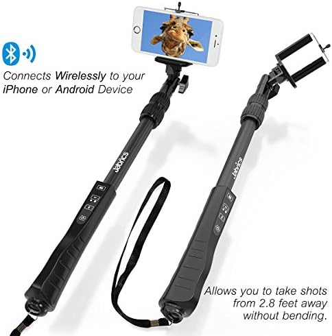 GoPro Selfie Stick iPhone 5 6 - Monopod Aluminum - GoPro 4 Screw - Extension Arm