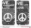 iPod Touch 4G Skin - Love and Peace Gray by WraptorSkinz