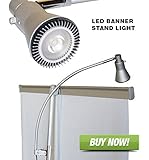 Signworld Banner Stand Light - LED Clip On for Retractable Roll Up Banner Displays & Trade Show Booths