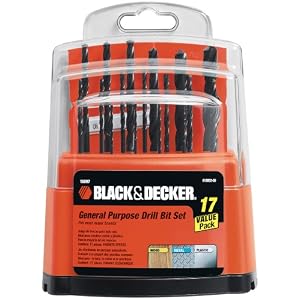Black and Decker 15097 Workbench Drill Bit Set, 17-Piece by 