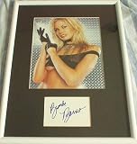 Brooke Burns autograph matted & framed with sexy magazine photo