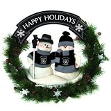 SC Sports Oakland Raiders Team Snowman Wreath