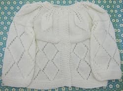CLEARANCE Handmade Baby Acrylic Sweater, Hat and Booties Set - White (100% Knitted By Hand)