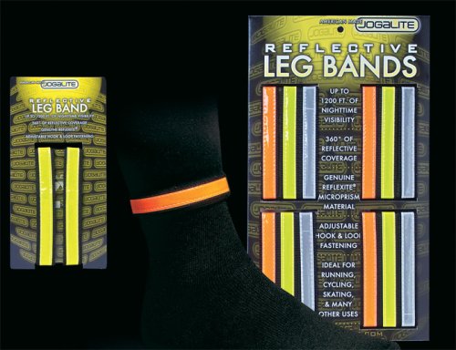 Jogalite Slimbands Reflective Leg Bands (Pair)<br/> Reflective Running Gear Jogalite Slimbands Reflective Leg Bands (Pair)<br/> Reflective Running Gear