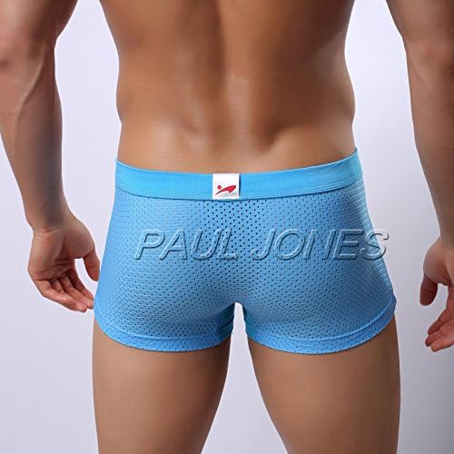 Paul Jones Sexy Mesh Super Male Uniuqe Man Boxer Brief Underpants Pouch Underwear
