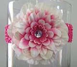 Ella Children's Flower Headband (1.5 Crochet Headband (Newborn - 5 Years), Hot Pink)