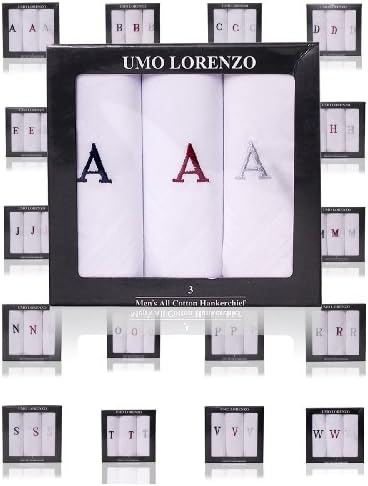 Boxed 3 pc. Initial Cotton Handkerchiefs
