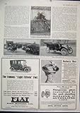 IMAGE OF 1911 Advert Burberry Hats Fiat Motors Autoclipse Lamp