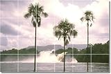 IMAGE OF Waterfalls Photo Floor Tile Mural 23. 12.75x17 inches using (12) 4.25x4.25 ceramic tiles.