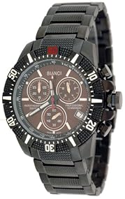 Bianci Professional Commando Series All Black IP Swiss Movement Military Style Chrongraph Watch Model 1876M1