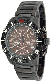 Bianci Professional Commando Series All Black IP Swiss Movement Military Style Chrongraph Watch Model 1876M1
