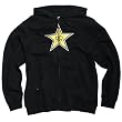 One Industries Rockstar Writing On The Wall Men's Hoody Zip Race Wear Sweatshirt w/ Free B&F Heart Sticker Bundle - Black