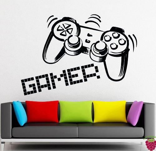 Wall Stickers Vinyl Decor Joystick Controller Video Games Gamer Decor XBox Playstation (z2219)