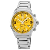 Best Buy Fujitime Men’s M2719S-A ”Sensoji Series” Yellow Chronograph Stainless Steel Watch Watch Sales