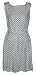 Apparel : Sleeveless Polka Dot Dress/white with Black Polka Dots