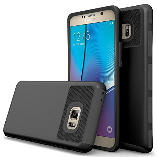 Galaxy Note 7 Case, CASY MALL Hybrid Slim Fit Hard Case Dual Layer Protective Cover Samsung Galaxy Note 7 Black