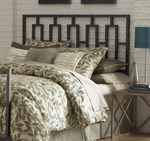 King Size Metal Headboard - Miami Contemporary Design in Coffee Finish