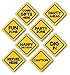 Jayd Products, Construction Birthday Party Signs, 8 Pack, Medium Size 8