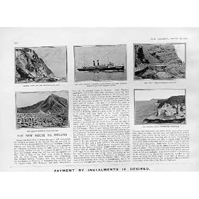 Nouvel Itin�raire � la Baie Belfast 1905 de l'Irlande Heysham Morcambe