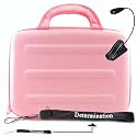 Amazon Kindle DX Special Edition Pink Carrying Case Bag Pouch Cube + Reading Light + Determination Hand Strap