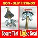 NON SLIP FITTINGS FOR FIXING LOOSE TOILET SEAT HINGES. FOR CHROME AND BRASS HINGES ON WOODEN, RESIN, PLASTIC, MAHOGANY, WHITE, OAK, NOVELTY SEATS.