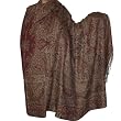 Woolen Shawl Jacquard Design Prayer Wrap 106 x 55 inches (psleyb190)