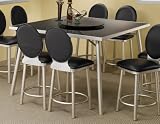 54 Inch Table in Black / Silver Metal - Coaster