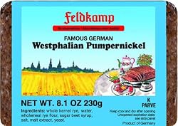 Feldkamp Dark Pumpernickel Bread , 8.1-Ounce Vacuum Packs (Pack of 11)