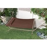 Bliss Hammocks S Stitched Comfort Classic Poly Quilted Hammock Color: Brown