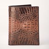 Brown Genuine Mens Leather Alligator Crocodile Wallet