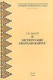 Dictionnaire fran�ais-kabyle : Tome 2, Parler des At Mangellat, Alg�rie