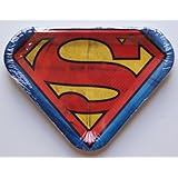 Superman Logo Novelty Shaped Dinner Party Plates - Package of 8