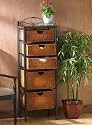 Southern Enterprises 5 Drawer Wicker Storage Baskets