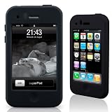 SportGrip iSkin Black - Silikon-Tasche & Displayschutz für Apple iPhone 3G / iPhone 3GS