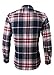 XQS Men's Casual Long Sleeve Button down Plaid Flannel Shirt