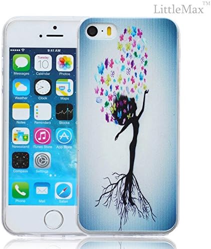iPhone 5 5S Case, LittleMax(TM) Spirit Girl Crystal Clear TPU Case Cover Ultra Thin Silicone Flexible Soft Case for Apple iPhone 5 5S **Free Cleaning Cloth,Stylus Pen and Screen Protector (Girl)