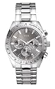 Guess Gents Watch W13001G1 with Grey Multifunction Dial with Bezel, Steel Bracelet and Silver Coloured Steel Case
