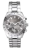 Guess Gents Watch W13001G1 with Grey Multifunction Dial with Bezel, Steel Bracelet and Silver Coloured Steel Case
