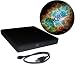 HQRP USB 2.0 Slim External CD / DVD-RW (DVD Writer) Drive (Black) for Samsung NC10 ; Asus Eee PC Netbook / Subnotebook plus HQRP Mousepad