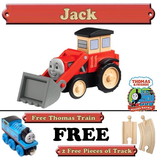 Jack from Thomas The Tank Engine Wooden Train Set - Free 2 Pieces of Track & Free Thomas the Tank Engine