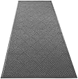 Guardian EcoGuard Diamond Indoor Wiper Floor Mat, Recycled Plactic and Rubber, 3'x10', Charcoal Black
