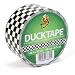 Duck Brand 280410 1.88-Inch by 10 Yards Black and White Checker Printed Duct Tape, Black/White