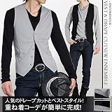 【ENCOREHOURT】T/R5Bベスト＆ドレープネックカットソー・アンサンブル2点セット（長袖）(415N)