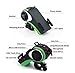 Bikonnect All(10)-In-1 Bike Speaker - Phone Mount Bluetooth Phone Answering Audio MP3 Player Phone Charger Bicycle LED Light Micro SD Card /USB Slot Aux Input Waterproof