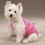 Pet Dog Pink Leopard Bathing Swimming Suit Small