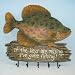 Fish Wall Art Plaque with Key Towel Holder