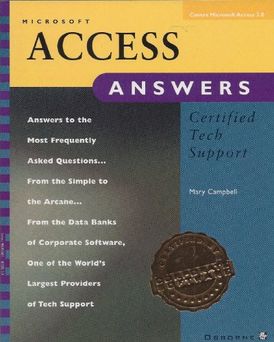 microsoft access answers certified tech support covers microsoft access 20