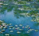 Claude Monet: Water Lilies - Reproduction Oil Painting - 20 X 24 - Hand Painted Canvas Art Stretched with Wooden Frame