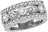14K White Gold 2.15 CTW Diamond Band by Morris & David